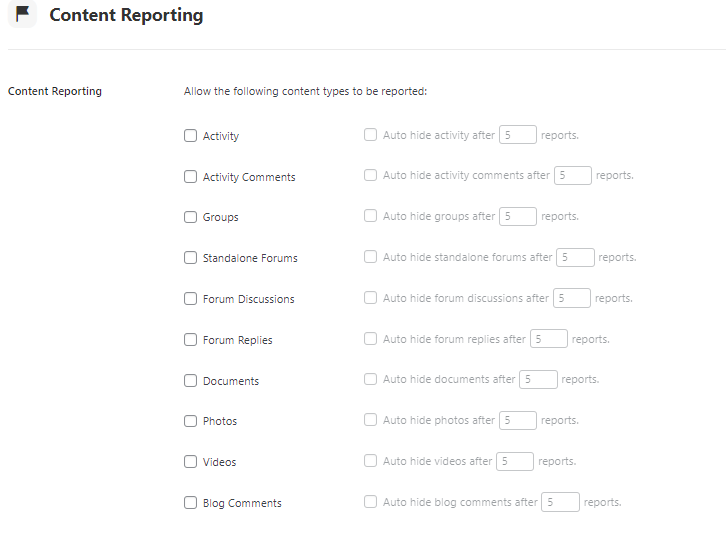 Report Content BuddyBoss