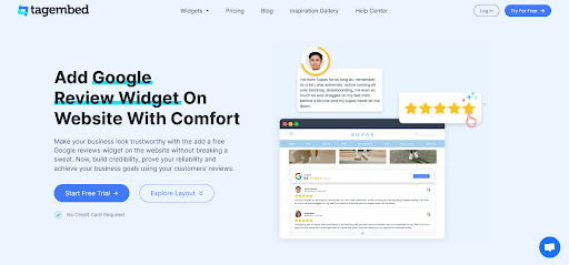 Tagembed Google Reviews Widget