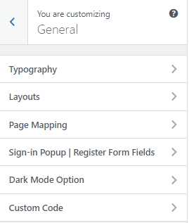 Reign theme Customizer Setting & Branding Options