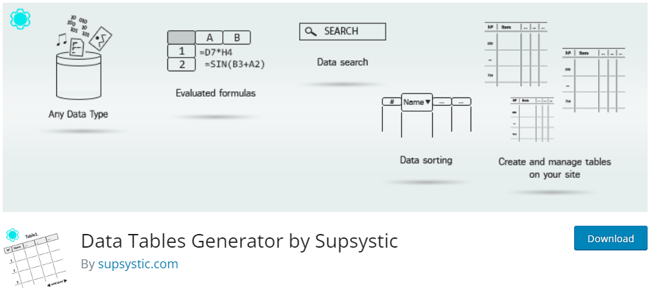 Data Tables Generator by Supsystic