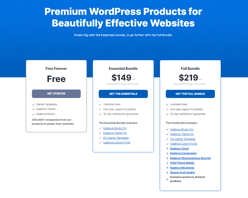 Kadence Pricing