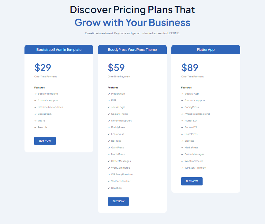 SocialV Pricing