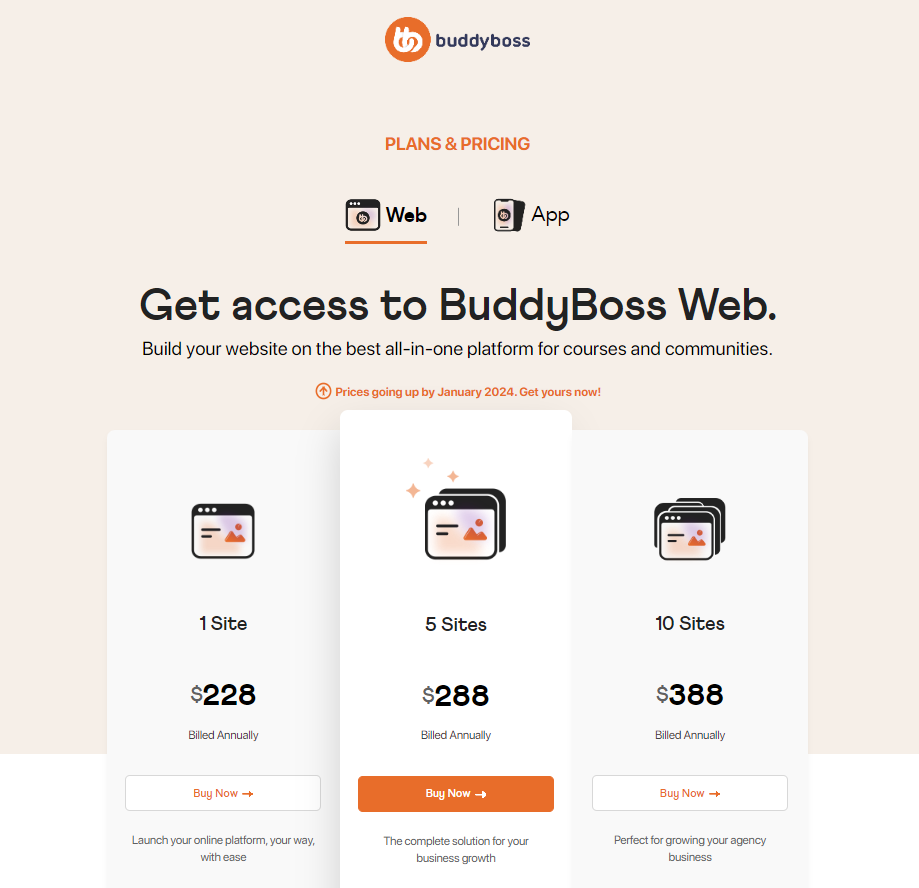 BUddyBOss Pricing