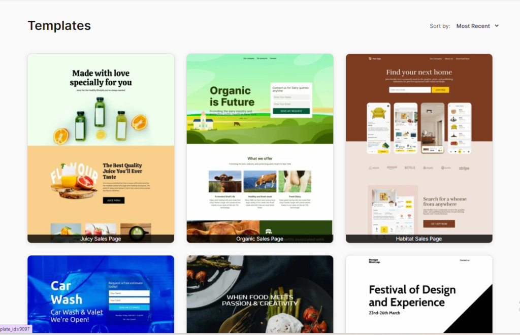 Landing page