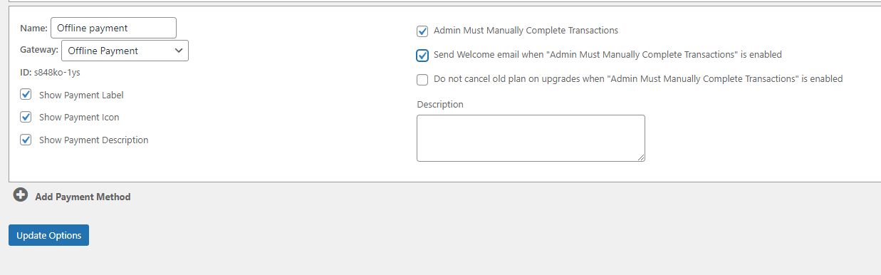 ofiiline payment option