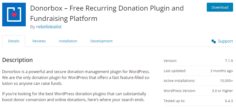 Donorbox Plugin