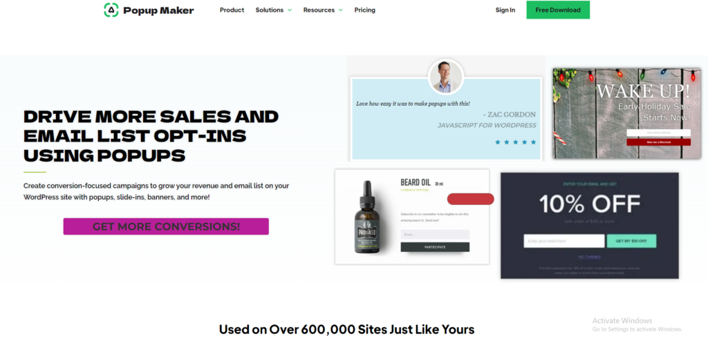 Popup Maker plugin