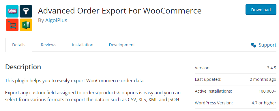 Advanced Order Export For WooCommerce
