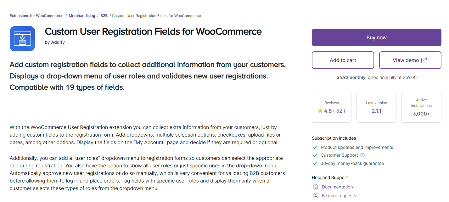 Custom User Registration Fields for WooCommerce