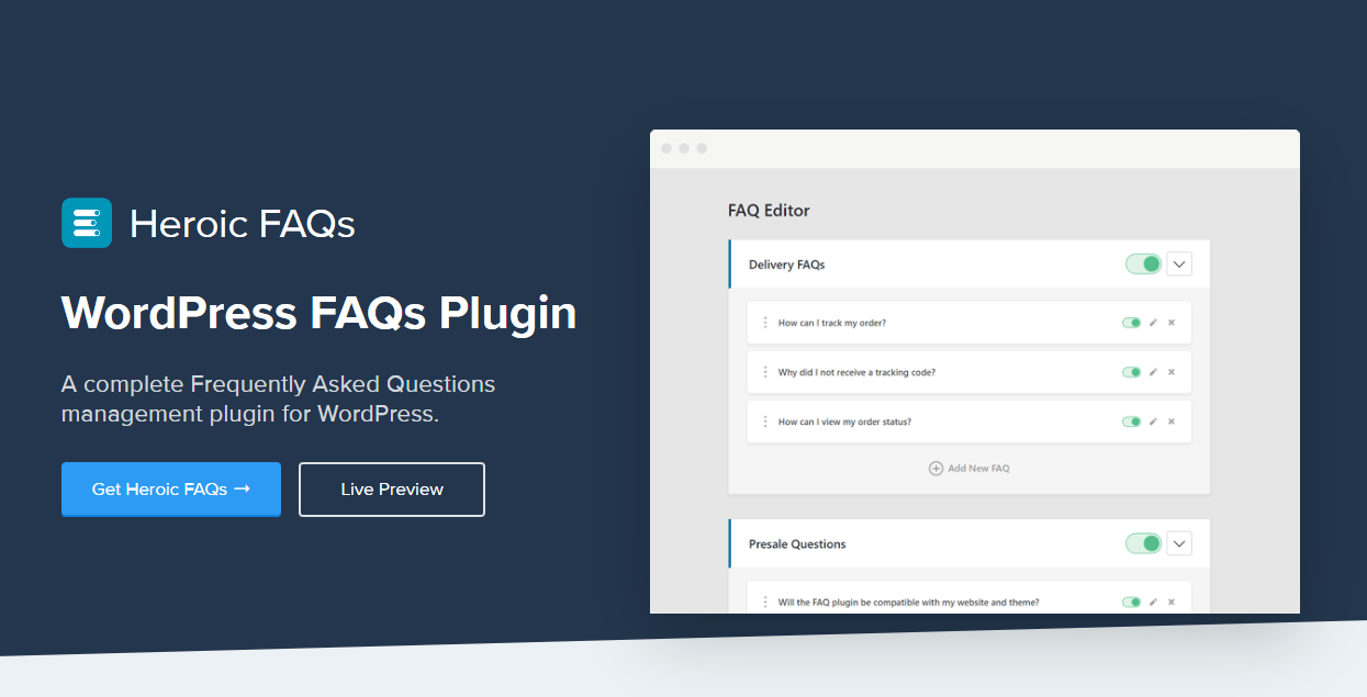 Heroic FAQs plugin
