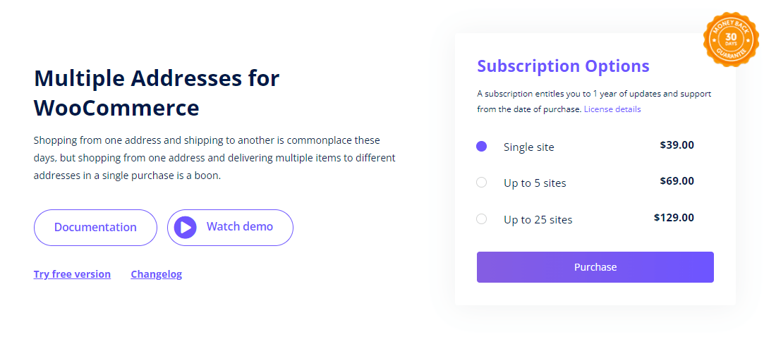 Multiple Addresses for WooCommerce by Theme High