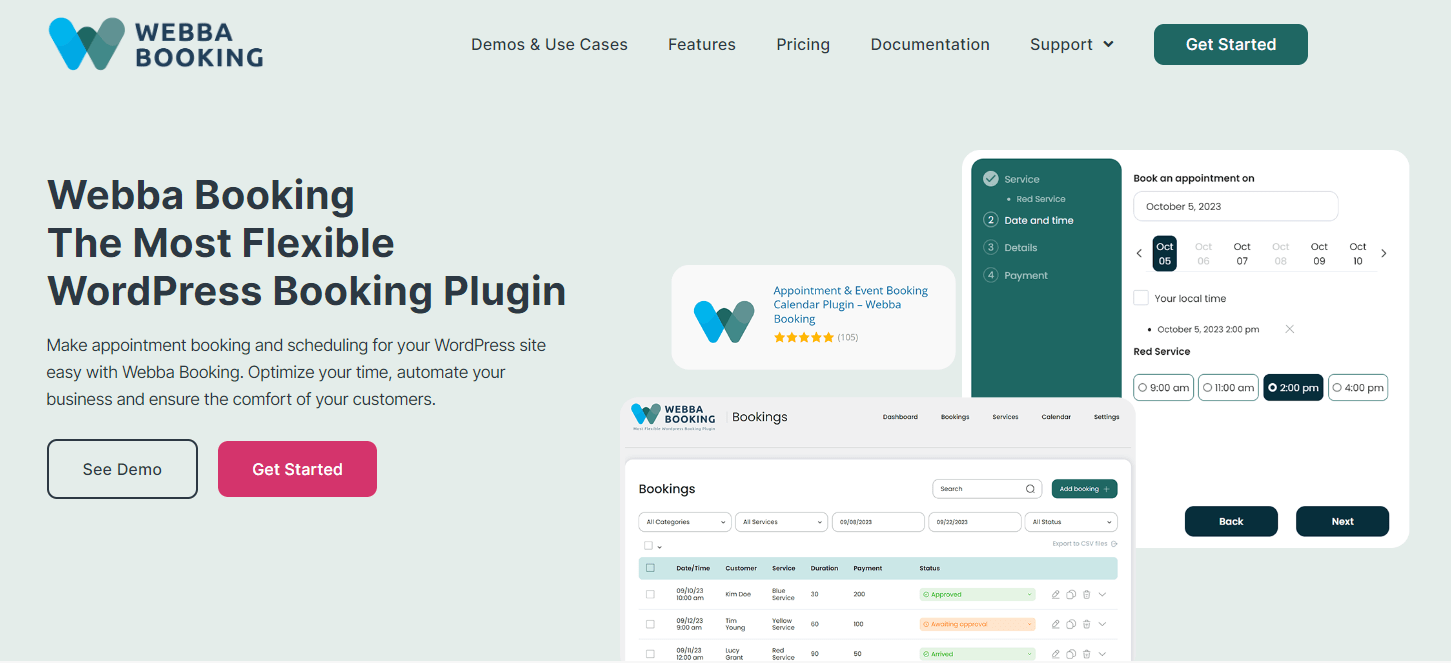 Webba Booking plugin