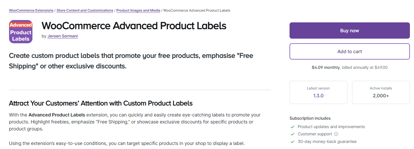 WooCommerce Advanced Product Labels