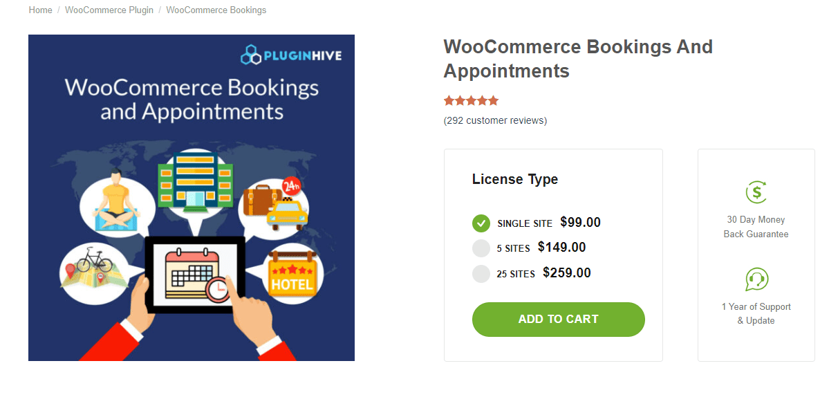 WooCommerce Bookings And Appointments