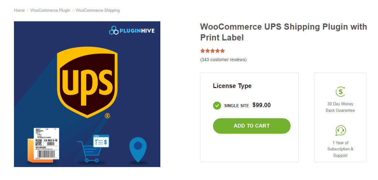 WooCommerce UPS Shipping Plugin with Print Label