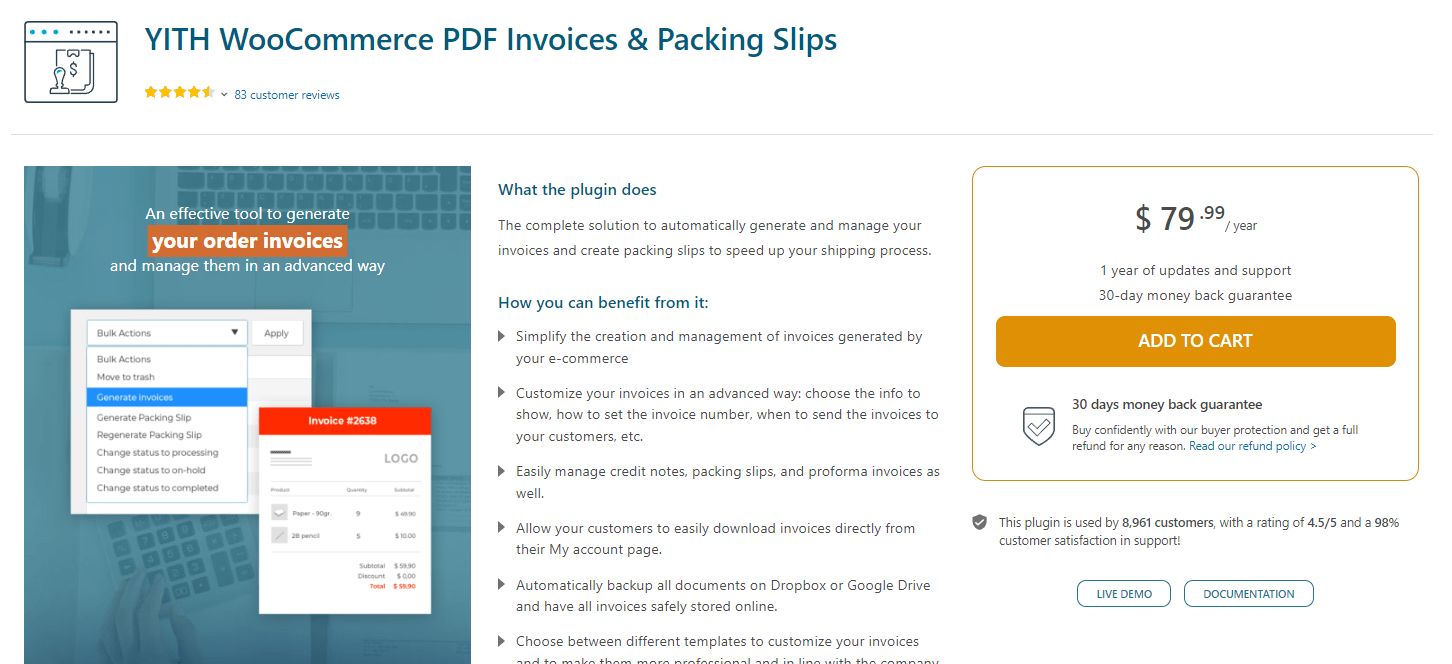 YITH WooCommerce PDF Invoices & Packing Slips