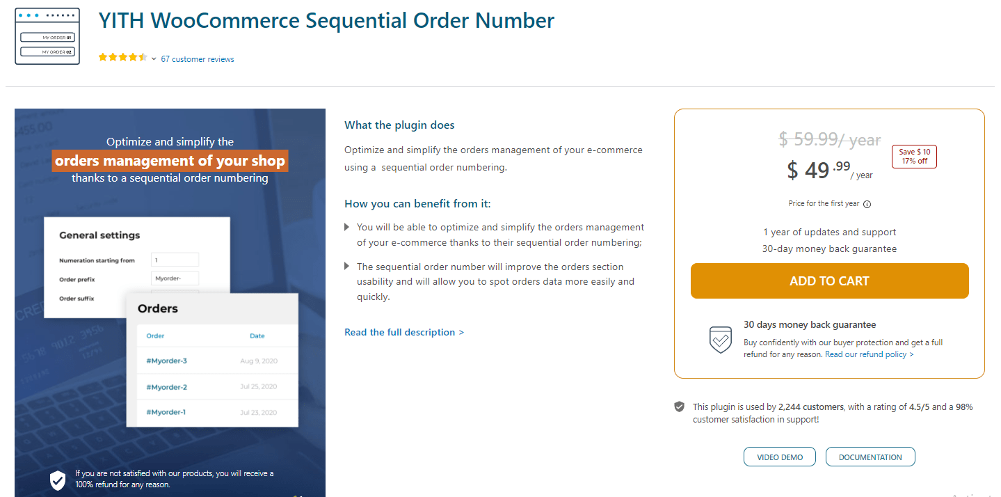 YITH WooCommerce Sequential Order Number