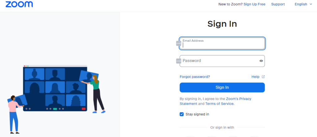Sign in to Your Zoom Account