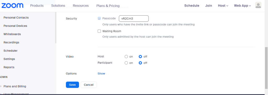 Generate the Meeting Link
