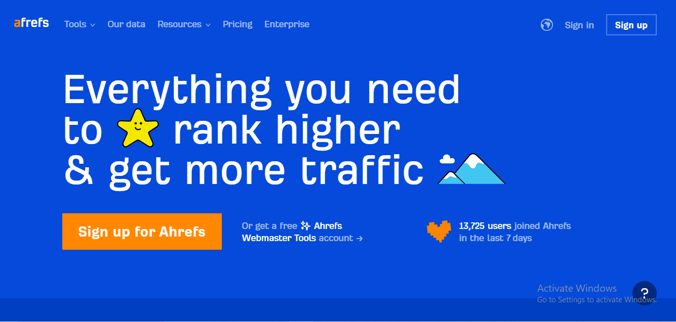 Ahrefs- Domain Authority Checker websites