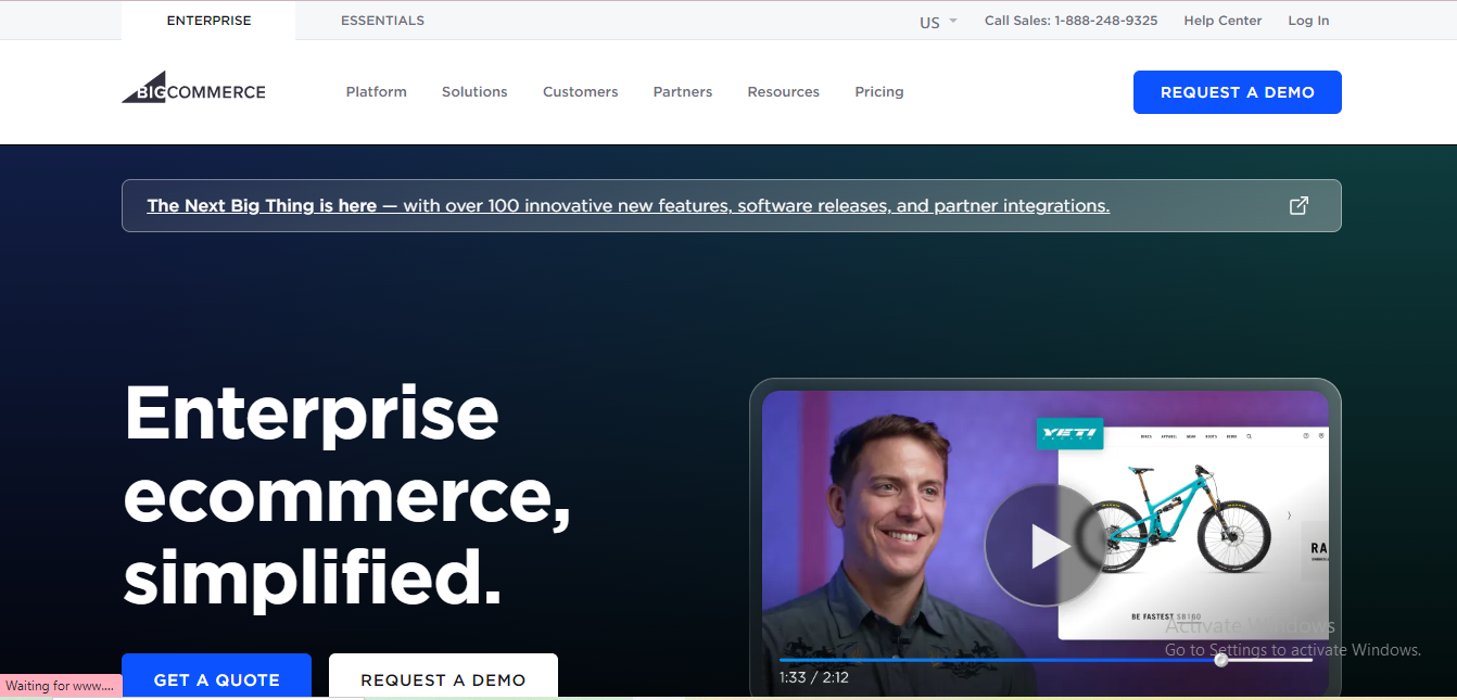 BigCommerce- Online Selling Tools