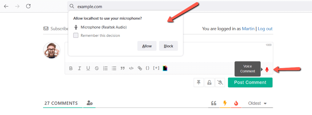 Voice Commenting