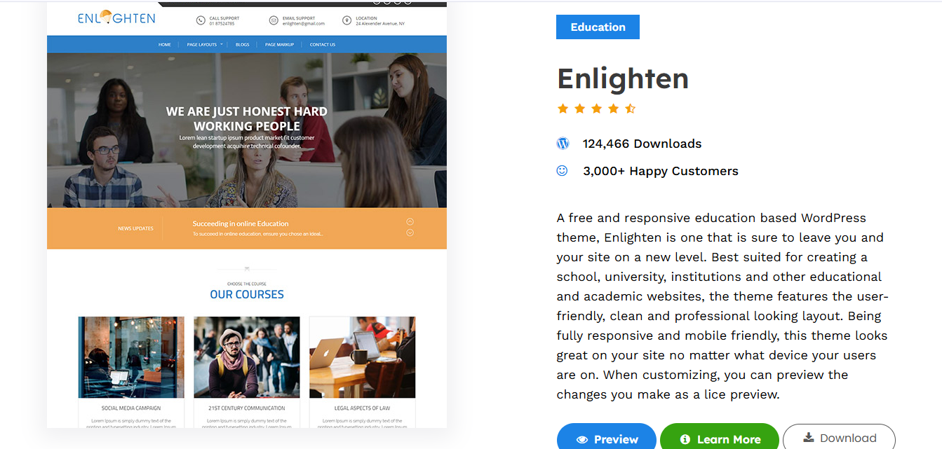Best Free Fastest E-Learning WordPress Themes